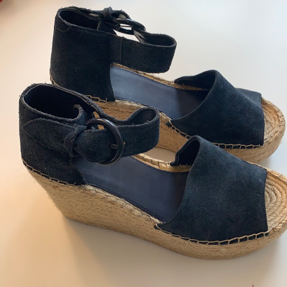 Marc Fisher Platform Espadrilles- Navy